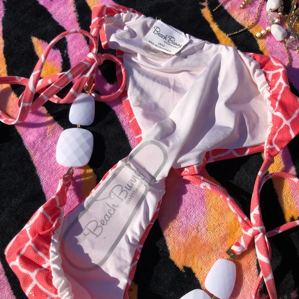 NWT beach bunny bikini Glitter in the Air or Giraffe, M set - Picture 8 of 16